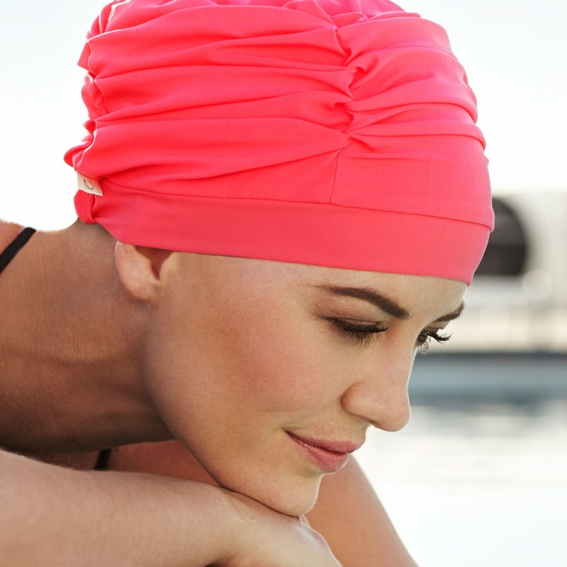 80% Nylon/ 20% Spandex Details about   Christine Headwear Wave Swim Cap 