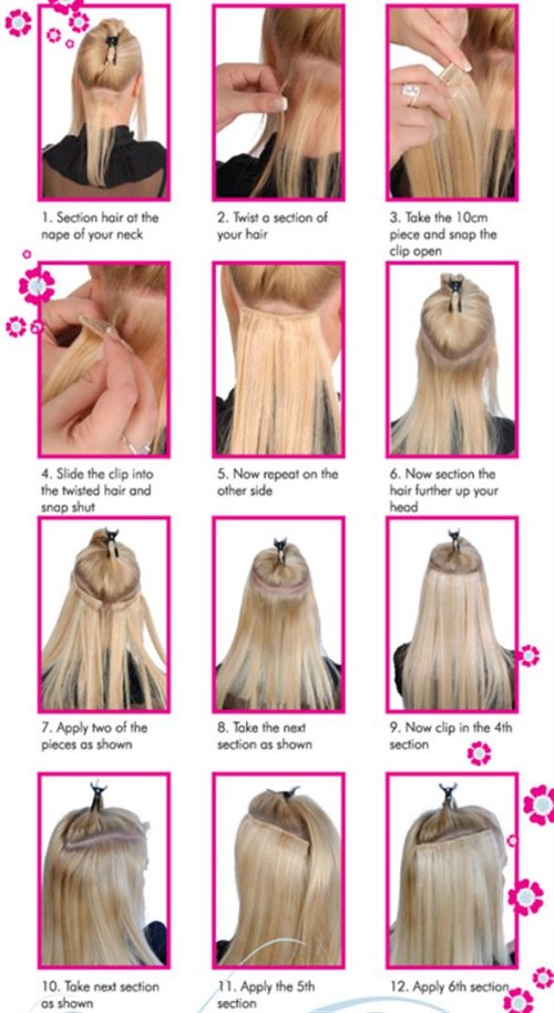 Extensions Instructions Wigs & Pieces