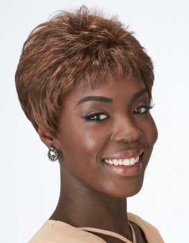 Ebony short human hair wigs 2025
